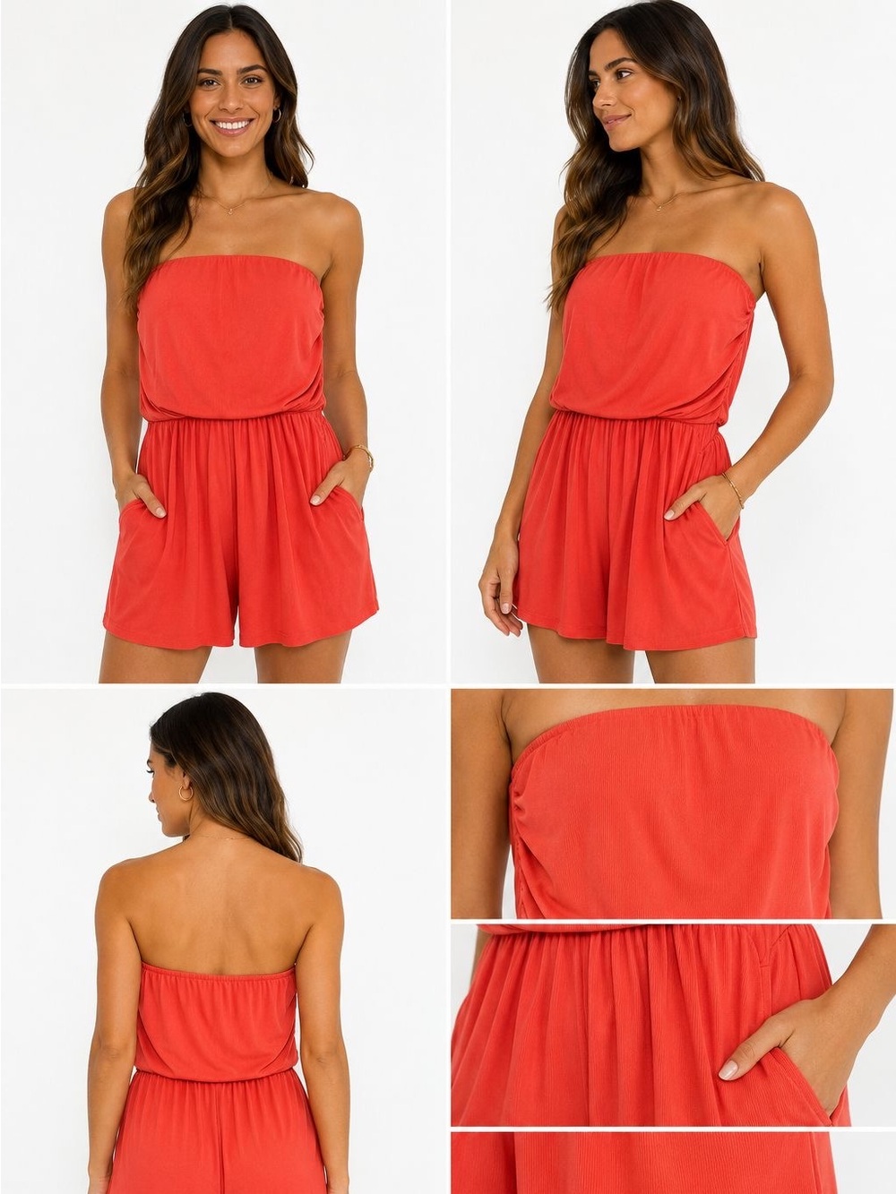 wild fable Strapless Coral Dress
